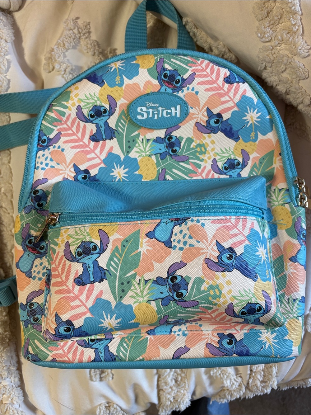 Disney Blue Tropical Stitch Mini Backpack